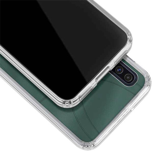 Michigan State University Green Jersey Galaxy A50 Clear Case